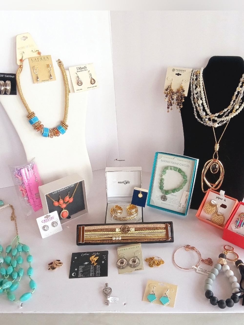 NEW Lot Of 26 Fashion Jewelry Alex & Ani, Ralph Lauren, Liz Claiborne & More